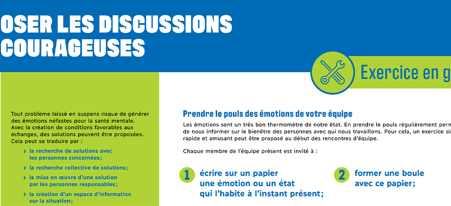 Exercice oser les discussions courageuses
