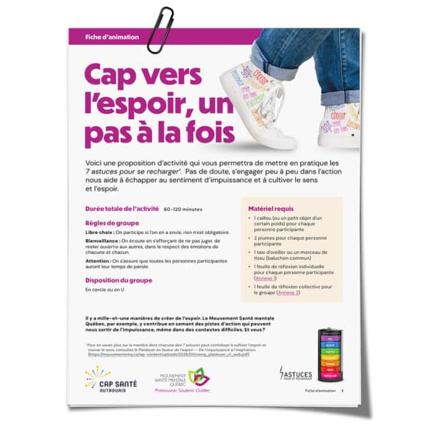 Fiche d'animation clé en main- Cap vers l'espoir